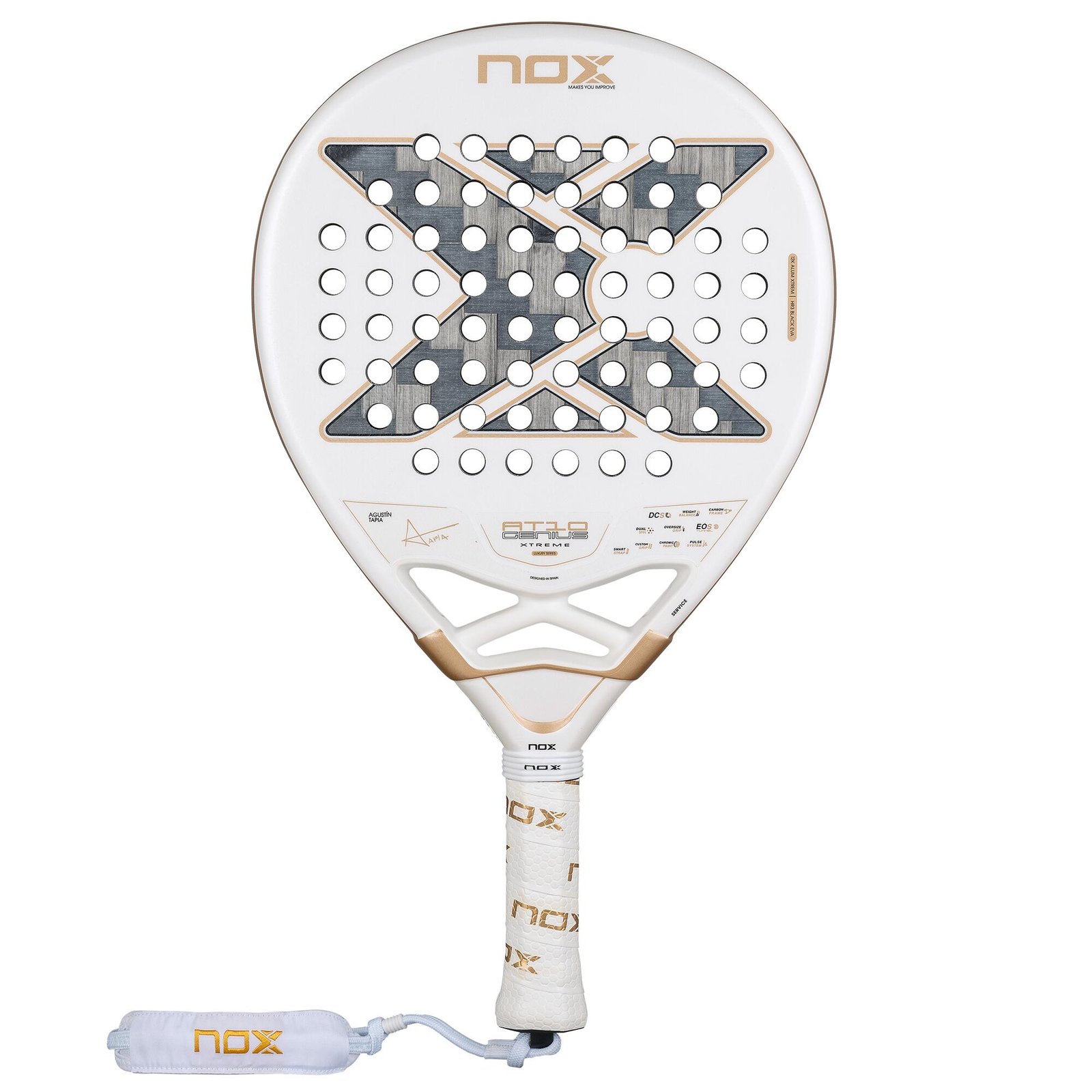 Agustín Tapia et sa pala Nox AT10 Genius 12K signature
